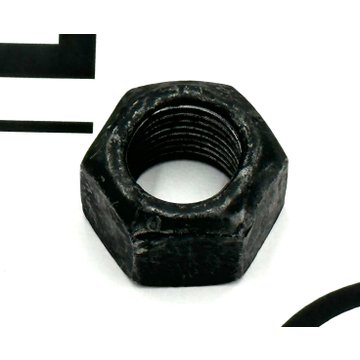 Lock Nut, Hex, Zinc, Alluminium, Black, M16X1.5 23-14072-116 - Freightliner