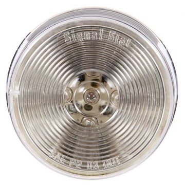 LED Signal Stat Clearance/Marker 2 1/2-inch Round Lamp Clear Lens 1051A - Truck Lite