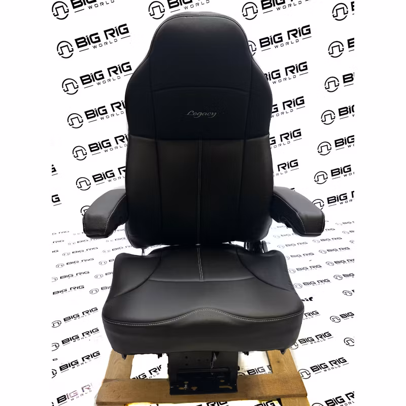 Legacy Silver Seat (Black Leather) w/ Armrests & Heater 188900MWH61 - Seats Inc.
