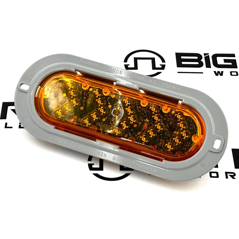 LED 60 Series Auxiliary /Turn Sequential Arrow Lamp with Gray Flange Kit 60282Y - Truck Lite