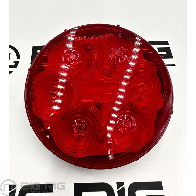Stop / Tail / Turn Light Red, Round 4 In. 6 LED W/Dry-Fit Connection M42344R - Maxxima