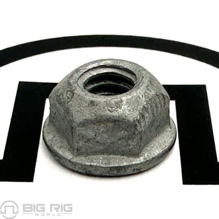 Hexagonal Nut, Flange, Lock, 1/4 -20, Zinc/Aluminum 23-13861-104 - Freightliner