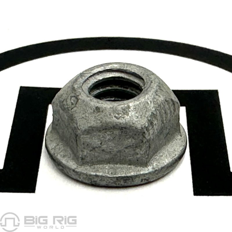 Hexagonal Nut, Flange, Lock, 1/4 -20, Zinc/Aluminum 23-13861-104 - Freightliner