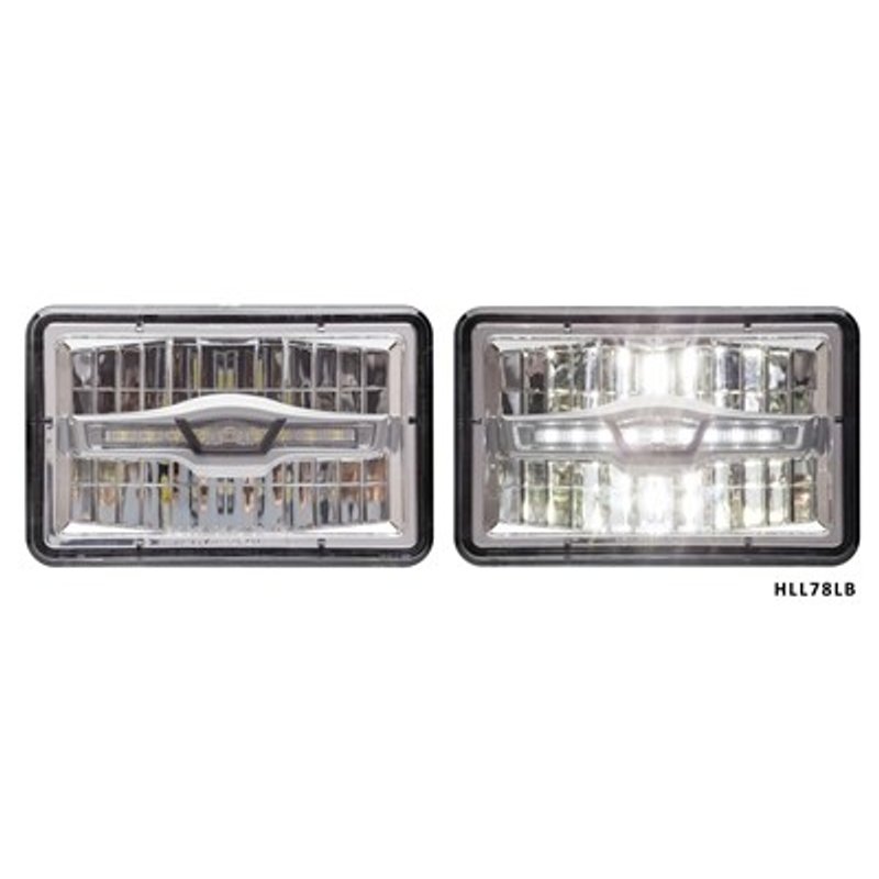 LED Head Light 4x6 Inch HLL78LBP - Optronics