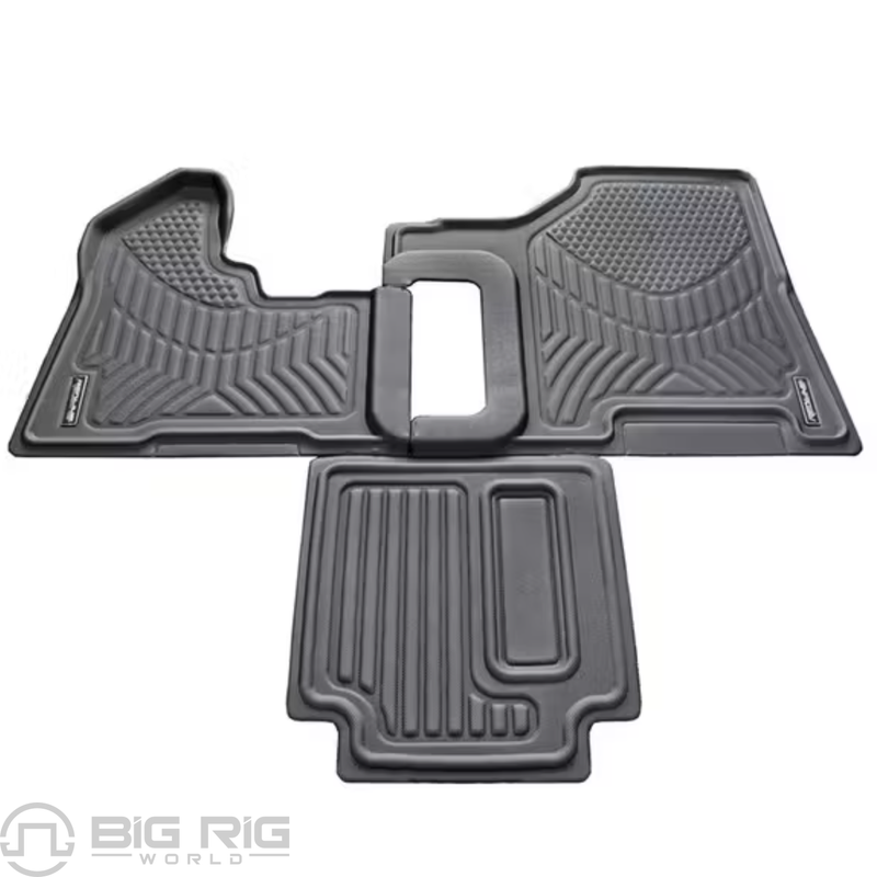 Floor Mat - (2005 & Older) Peterbilt 379 Day Cab - 3 Piece Set - Manual Transmission 59014 - Redline Floormats