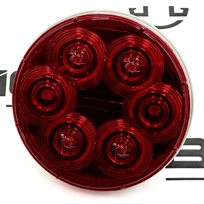 Stop / Tail / Turn Light Red, Round 4 In. 6 LED M42346R - Maxxima