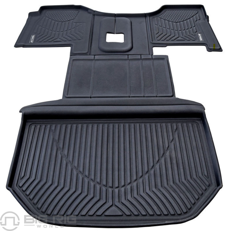 Floor Mat - (2013-2020) Peterbilt 579 Mid Roof Precision Fit - Automatic Transmission 55648 - Redline Floormats