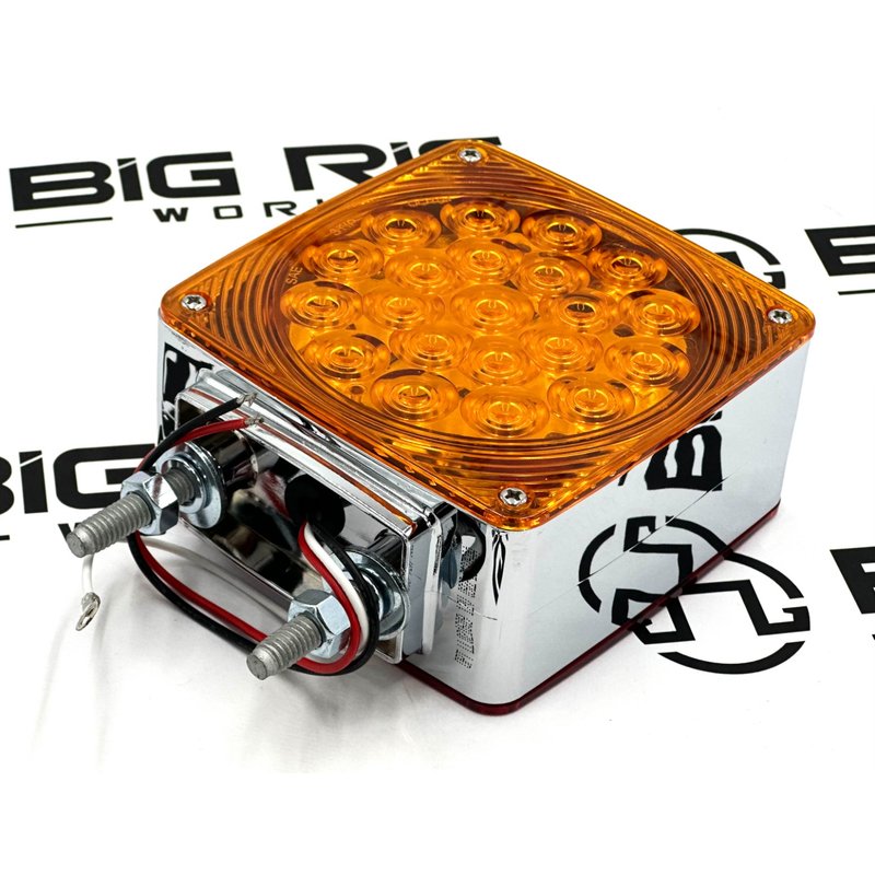Double Side Turn Lamp-Square-Amber/Red-Right Hand LL021609 - TRP