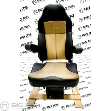 Legacy Silver Seat Two Tone (Black and Brown Leather) w/ Arms 188121MW1163 - Seats Inc.