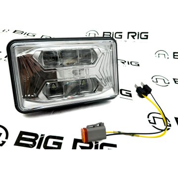 Headlight - 8800 EV2 4x6 LED LB Chrome 0562031 - JW Speaker