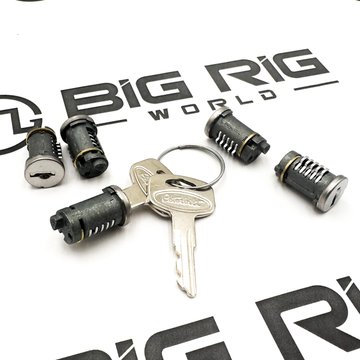 Key Kit -  Keys (2) & Locks (5) Random Code 200094VAS - Peterbilt