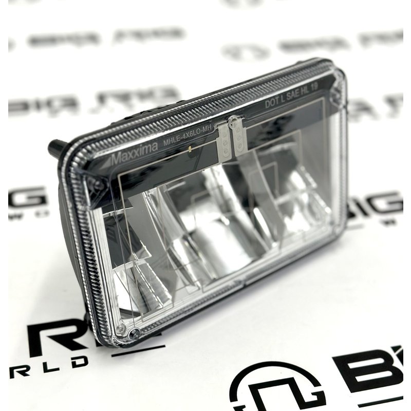 4X6 LED Head Lamp LOW BEAM With MaxxHeat Heated Lens MHLE-4X6LO-MH - Maxxima