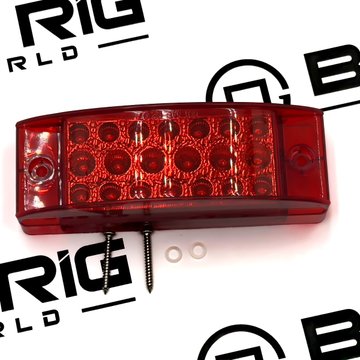 Red Rectangular LED Marker Light 2x6 In. (20 Diodes) TLED-2X6R - Trux Accessories