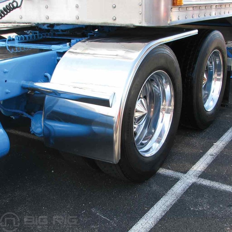 66 Inch Stainless Steel Half Fenders With Rolled Edge TFEN-H54 - Trux Accessories