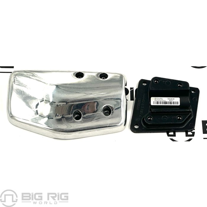 Mirror Clamp Cover, Polished, Aluminum, RH R22-6026-001R - Peterbilt
