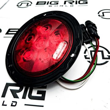 LED 44 Series S/T/T and Back-Up Combo,Hw, Pl 3 Connector, Blk Flange 44550R - Truck Lite