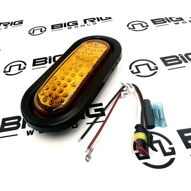 LED 60 Series Strobe, Grommet Mount Kit with Metalized Reflector 60120Y - Truck Lite