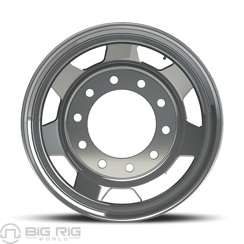 Kenworth OEM Stylized Wheel - 22.5 x 8.25 - 7 Hole - Mirror Polish Inside Only 88U682 - Alcoa