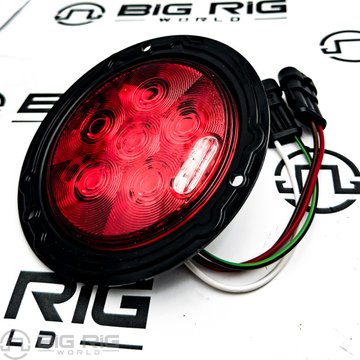 LED 44 Series S/T/T and Back-Up Combo,Hw, Pl 3 Connector, Blk Flange 44550R - Truck Lite