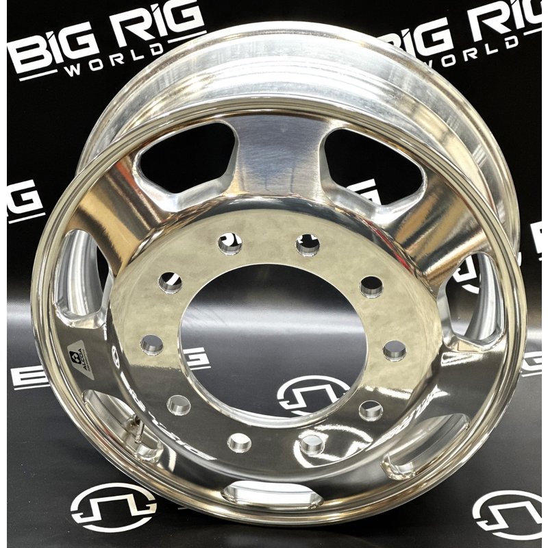 Kenworth OEM Stylized Wheel - 22.5 x 8.25 - 7 Hole - Mirror Polish Dura-Bright Outside Only 88U681DB - Alcoa