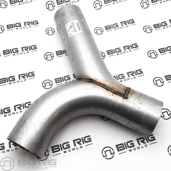 Y Exhaust Pipe Aluminized Steel 5in OD/OD/OD M66-1237 - Paccar