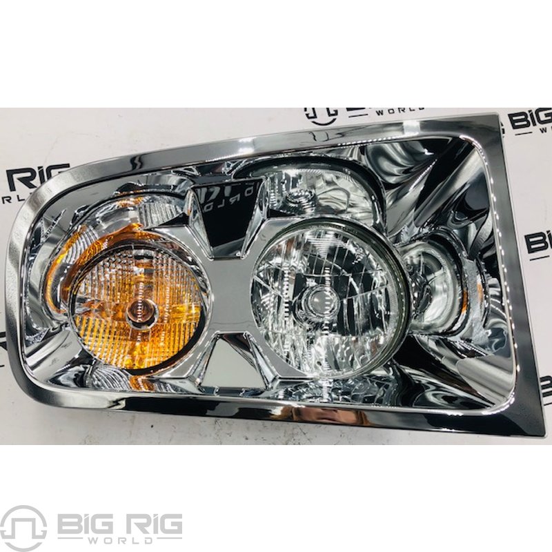 Headlamp - Chrome Bezel, LH A06-88613-010 - Freightliner