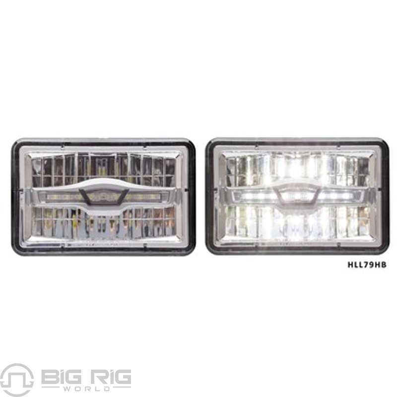 LED Head Light 4x6 Inch HLL79HBP - Optronics