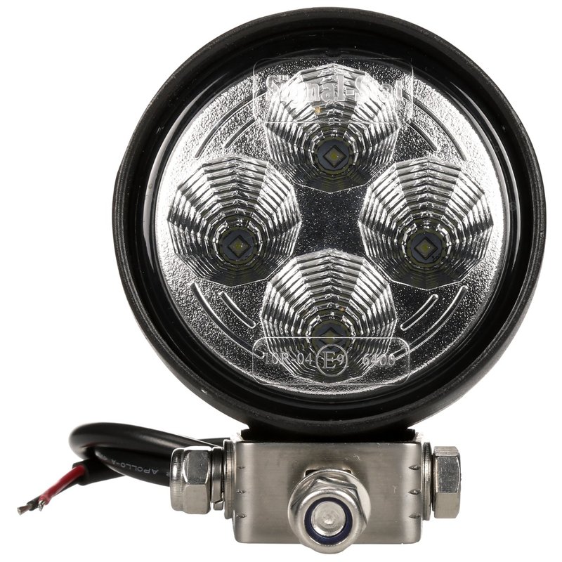 Signal-Stat 3 in. Round LED Flood Light, Black, 4 Diode, 700 Lumen, Blunt Cut, 12-24V 8140 - Truck Lite