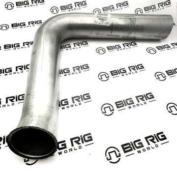Multi-Bend Exhaust Pipe Aluminized Steel 4in OD/FLG M66-1463 - Paccar