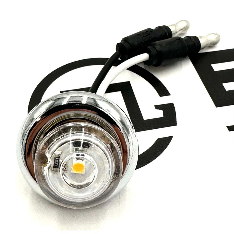 0.75in Round Amber Clear Lens LED with Bezel Light Kit P201713 - Phoenix