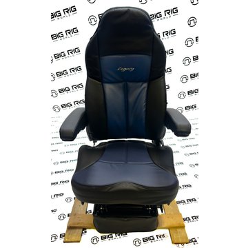 Legacy LO Seat Two Tone (Black and Blue Leather) w/ Armrests 188321MW1162 - Seats Inc.