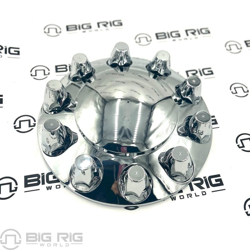 Chrome Dome Front Axle Cover W/ 33mm Nut Covers - Thread-On 10257 - United Pacific
