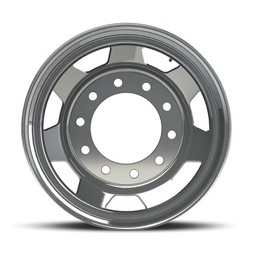 Kenworth OEM Stylized Wheel - 22.5 x 8.25 - 7 Hole - Mirror Polish Dura-Bright Inside Only 88U682DB - Alcoa