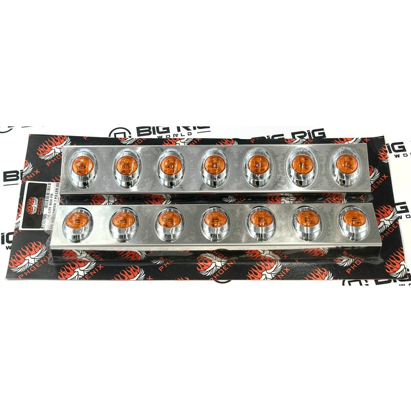Kenworth W900L 15 Inch Center Front Air Cleaner Light Panels With 7 P3 LED Lights B742305 - Phoenix