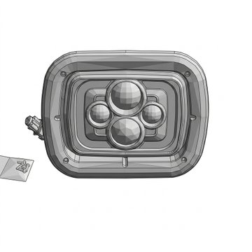 Single Rectangular Headlamp Assembly P54-6056-005 - Peterbilt