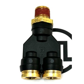 Connector - Y, PTC, .25MPT, .38NT, .38NT 23-14400-000 - Freightliner
