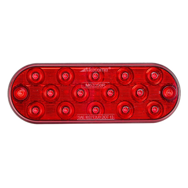 Low Profile Thin Oval Red Surface Mount Stop/Tail/Turn Light M63350R - Maxxima