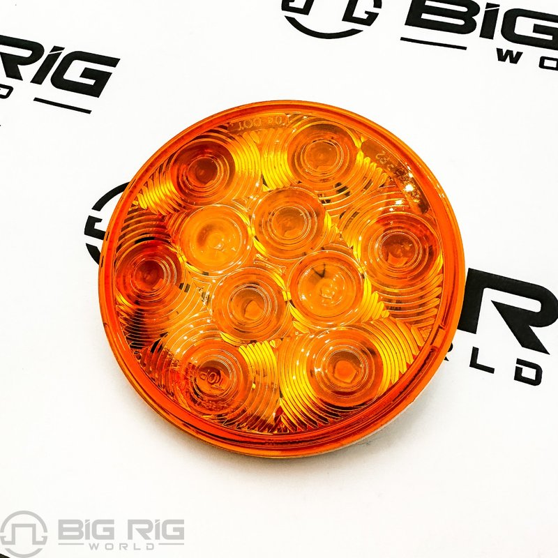 LED Signal Stat F/P/T 4-inch Round 10 Diode Lamp, Amber 4058A - Truck Lite