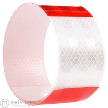 Reflective Tape Strip 2-inch x 18-inch, Red/Wht 98104 - Truck Lite