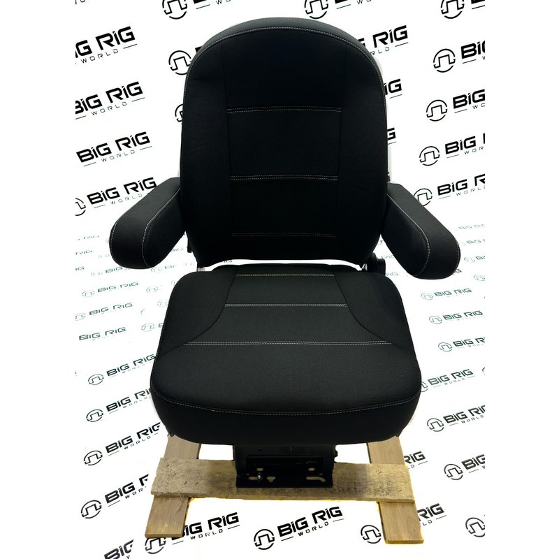 Heritage Silver Seat (Black Cloth) Mid-Back w/ Armrests 189802FA631 - Seats Inc.