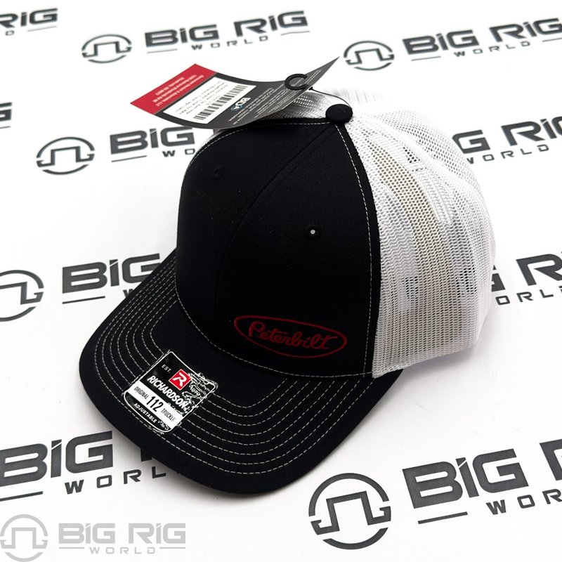 Black & White Richardson Peterbilt Hat 1531810-00 - Peterbilt