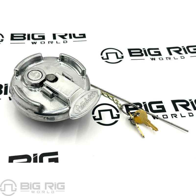 Cap - Fuel Locking W/PB Logo Polished 11-04859-200P - Peterbilt