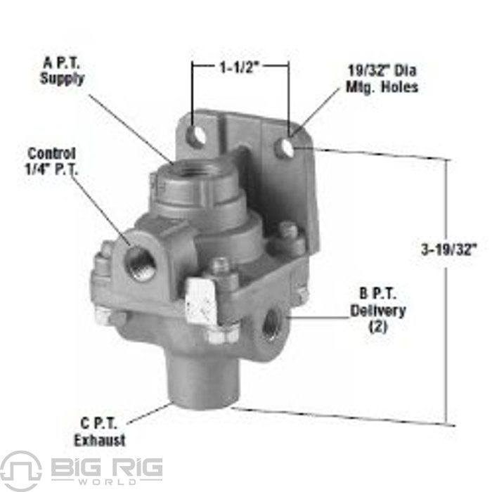 LQ-2 Limiting And Quick Release Valve 229505 - Bendix