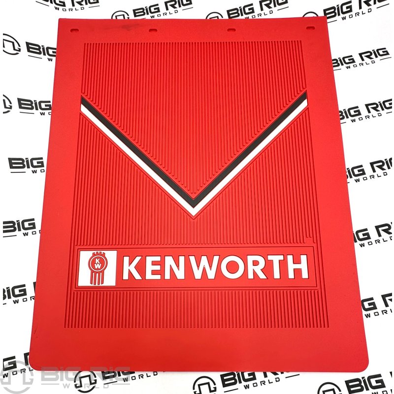 Red Ribbed Rear Mud Flap 24x30 In. K3442 - Kenworth