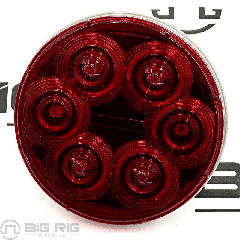 Stop / Tail / Turn Light Red, Round 4 In. 6 LED M42346R - Maxxima