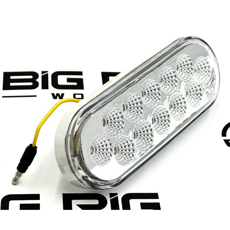 Red Stop Turn Tail to White Back Up Oval Light (12 Diodes) TLED-OX60R - Trux Accessories
