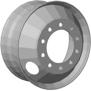 Wheel - Steel 22.5x8.25 Hub Piloted, Two Hole, Black 51408PKBLK21 - Accuride
