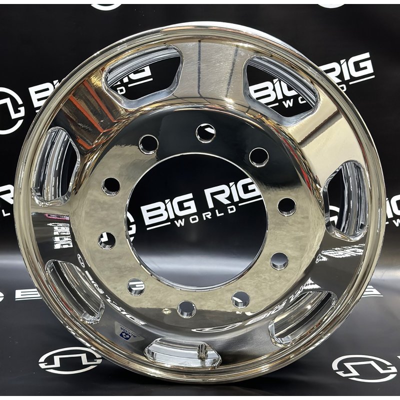 Kenworth OEM Stylized Wheel - 22.5 x 8.25 - 7 Hole - Mirror Polish Outside Only 88U681 - Alcoa