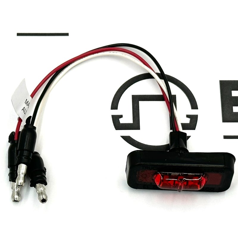 Flexite PC Lamp with 3 Wire 12 V, Red 36203R - Truck Lite