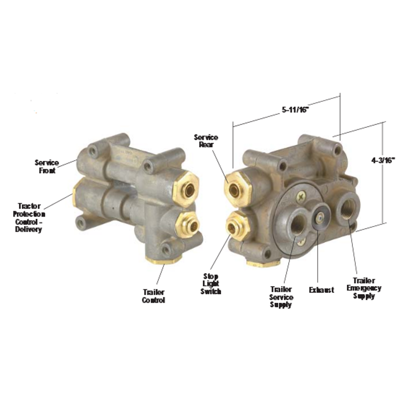 TP-5 Tractor Protection Valve 107430 - OEM - Bendix - Big Rig World